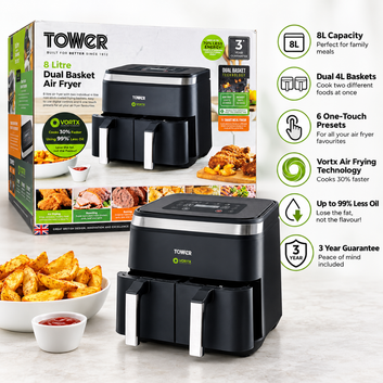 Tower 8L Dual Air Fryer